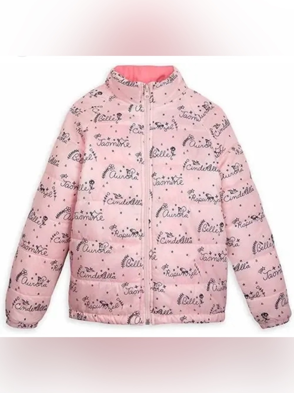 Disney Princess Puffer Jacket Girls NWOT Pink